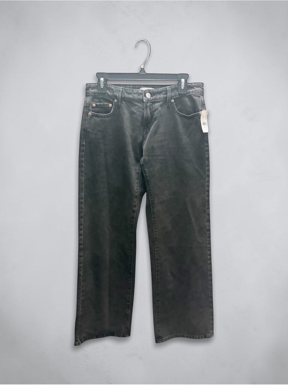 Pacsun Zoe Low Rise Girlfriend Wide Leg Jeans Black Women's size 25 x 31 NWT